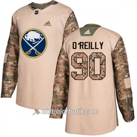 Män Ishockey Buffalo Sabres Tröja Ryan OReilly 90 Adidas 2017-2018 Camo Veterans Day Practice Authentic